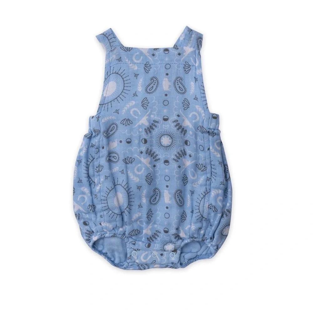 Angel Dear Bandana Powder Blue Sunsuit NWT 0-3M - Picture 1 of 4